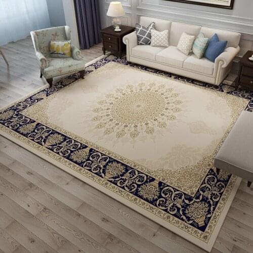 Persian Rugs and Carpet for Home Living Room Dining Coffee Table Mat Polypropylene Thick Carpet for Bedroom Europe Area Rug