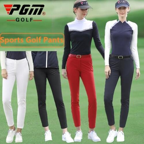 PGM 2020 Autumn Winter Ladies Golf Pants Women High Elasticity Sport Trousers Slim Comfortable Golf/Tennis Pants Golf Clothing