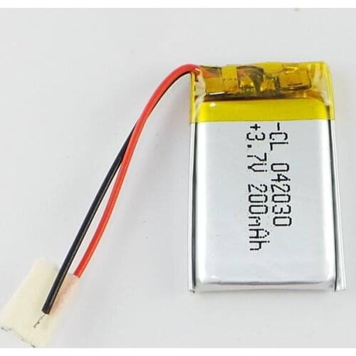 3.7v polymer lithium battery 402030 042030 200mAh for Bluetooth Keyboard Recorder pen earphones e-book MP3 Mp4 Mp5 watchs toys
