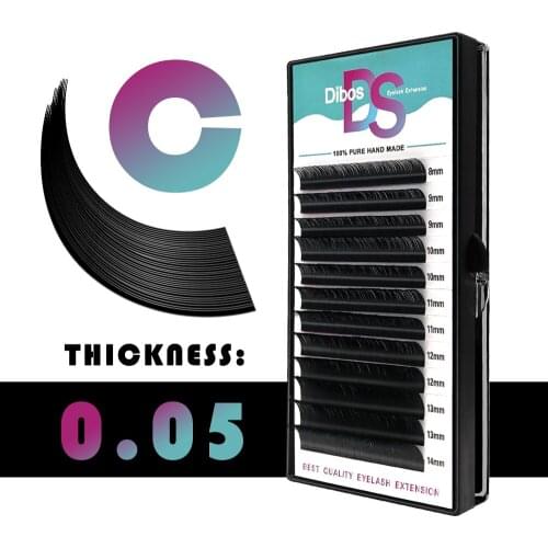 Dibos lashes 005C 1 trays Individual natural Mink Eyelash Extension free shipping maquiagem Artificial Fake False Eyelashes