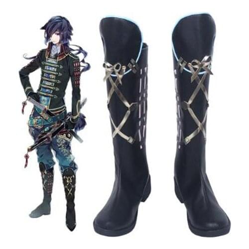 Sengoku Night Blood Date Masamune Cosplay Boot Halloween Party Cosplay Show Boots Custom Made for Adult Men Shoes Accessories