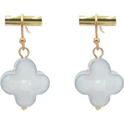 Oorbellen Fashion Four Leaf Clover Dangle Earrings for Women Drop Crystal Earring Exquisite Jewelry Gifts Wholesale