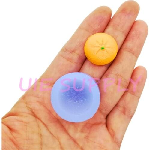 SYL176U 20.6mm x 19.5mm Half Orange Silicone Mold Fondant Cake Decoration Candy Chocolate Resin Clay Art Earrings Necklace DIY