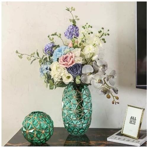 Glass Vase FlowerTerrarium Home Decor Hydroponic Green Plant Bottle Simple Modern Transparent Bottle Living Room Desk Decoration