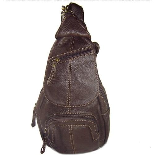 Fashion new 2019 Girl women messenger bags genuine leather Small shoulder bags for Women Leather chest pack sale Free shipping