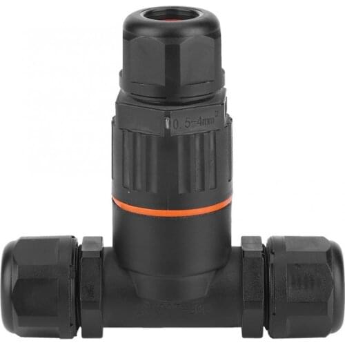 IP68 Waterproof 3 Way Cable Connector T Shape Splitter Outdoor Junction Box 450V 32A