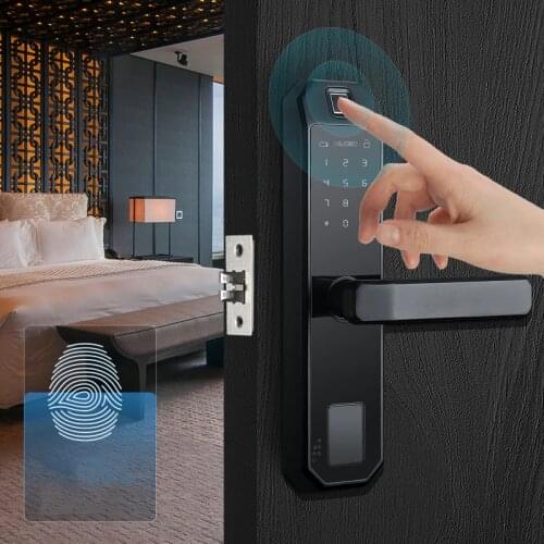 Fingerprint Password Smart Electronic Door Lock Security Biometric Fingerprint Intelligent Lock With RFID Card
