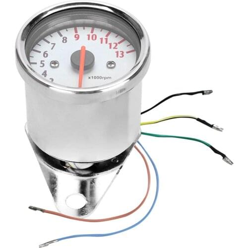 DC 12V Universal Motorcycle LED Display Tachometer Electronic Tach Meter Gauge 13000rpmDesigned with internal light shockproof