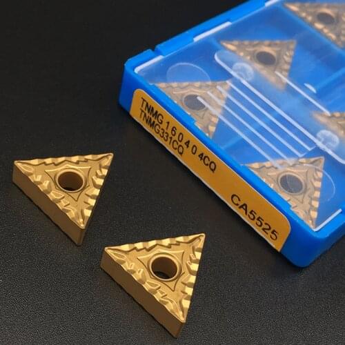 10PCS high quality TNMG160404 CQ CA5525 External Turning Tools Carbide insert Lathe cutter Tool Tokarnyy turning insert
