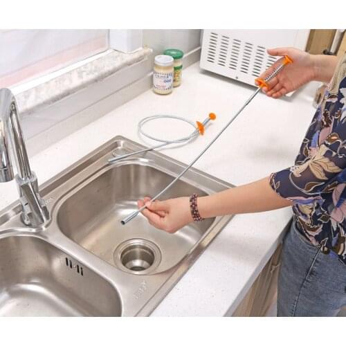 Narrow Bend Picker Sink Drains Grabber Flexible Long Reach Claw Pick Up Narrow Bend Curve Floor Drain Sewer Spring Grip Cleaner