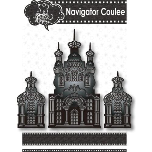 Castle Auditorium Building House Metal Cutting Die Die Cutting Die Embossing Cutting Decoration Craft Supplies Creative Moulding