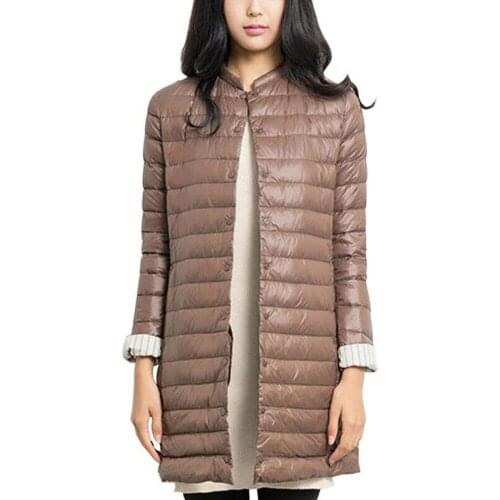 Women Long Padded Jacket Wadded Coat Winter Fashion 2020 Comfortable Long Sleeve Solid Color Versatile Single Breasted