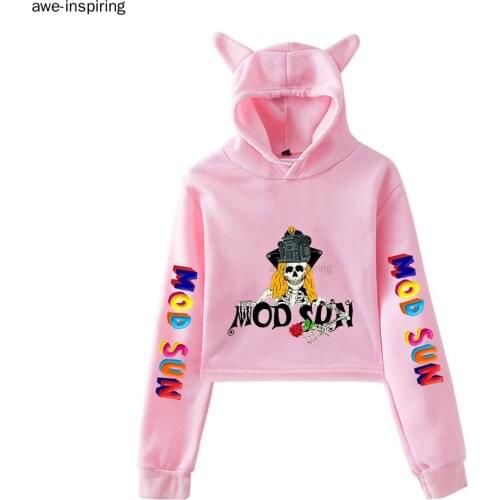 Among Us Hoodies Women Game Impostor Cat Crop Top Y2K Female Sweatshirt Cat Ear Trend You Looks SUS Streetw 2D printed Short