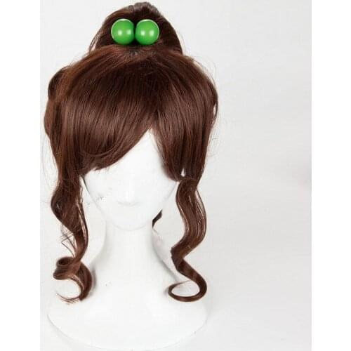 Soldier Sailor Moon Kino Makoto Sailor Jupiter Women Cosplay Wig Heat Resistant Synthetic Hair Brown Whitout Hair Accessory