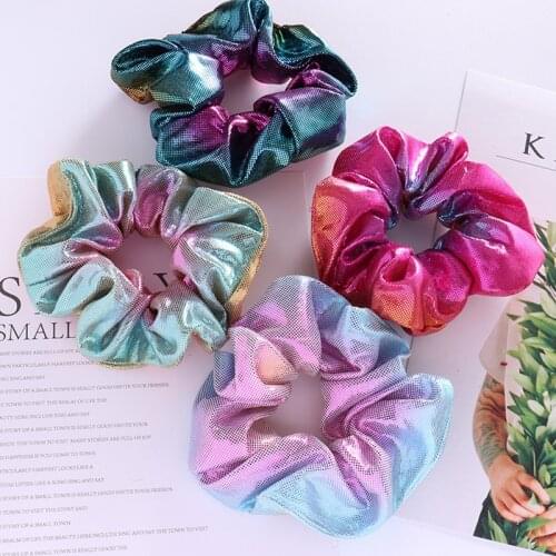 Hair Accessories For Women/Girl Gradient elastic Gum For Hair bands Ponytail Holder Scrunchies Tie Rubber Band 1PC FASHION