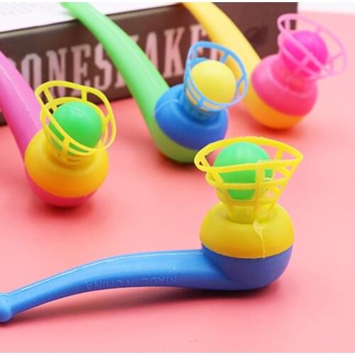 1pc random color Children Blow Pipe & Balls Toys Plastic Whistle Party Gifts Wedding/Kids Ball Plaything party toy
