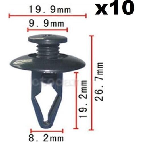 10pcs Nylon Fastener Rivet Push-Type Retainer Clip Fender For Ford For Nissan 63844-01A00 ,MNA01-56145,NA01-56145 Expansion nail