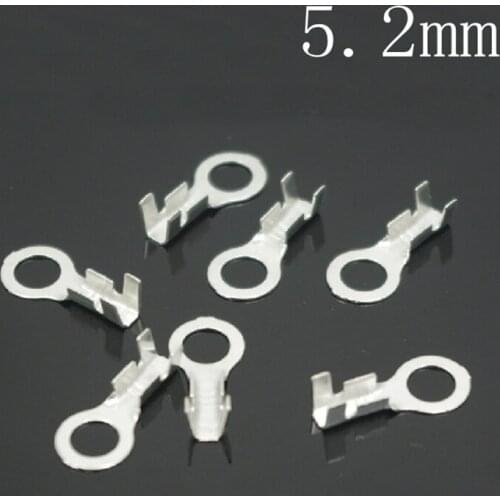 100pcs/lot 5.2mm round terminals OT, O terminals, cold pressing terminals M5 screws round lug