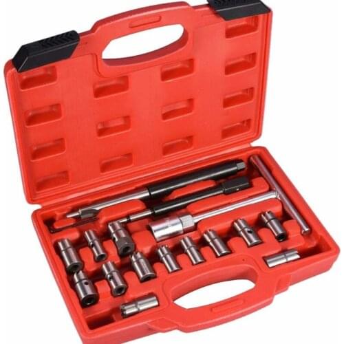 17pcs Diesel Injector Seat Cutter Cleaner Set Universal Tool Kit