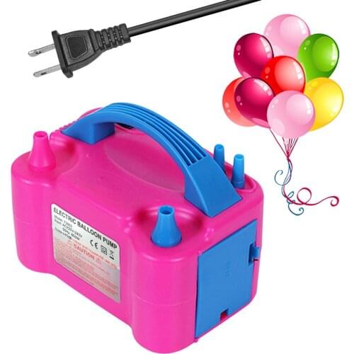 220V-240V Electric High Power Two Nozzle Air Blower Balloon Inflator Pump Fast Portable Inflatable Tool