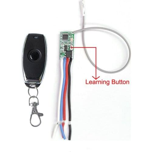 433mhz DC 3.6V 6V 12V 24V 1CH Mini Relay Wireless RF Remote Control Switch Power LED Lamp Controller Micro Receiver Transmitter