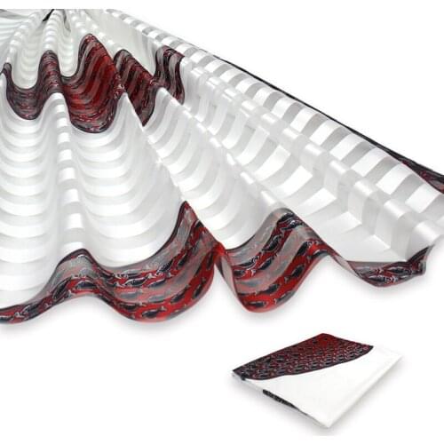 African fabric pure silk fabric organza fabric ankara african wax print fabric 2+4yards organza ribbon silk for dress B2-D20