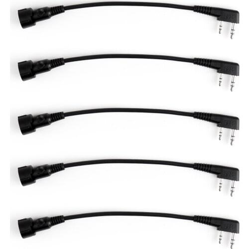 Artudatech For Kenwood For Puxing For Wouxun For Baofeng Walkie Talkie Headset Mini Din Plug Connector Cable