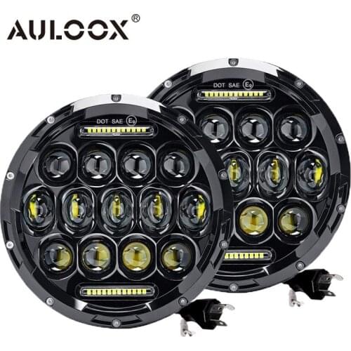 AULOOX 7" Inch SUV Motorcycle Led Koplamp DRL High Low Beam Projector H4 LED Headlight for Truck Car Jeep 4X4 Tractor SUV ATV