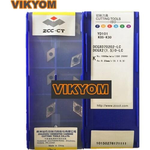 Free Shipping CNC Inserts YD101 DCGX070202-LC DCGX070204-LC Carbide Inserts Plates Lathe Cutter Turning Tool For Aluminum