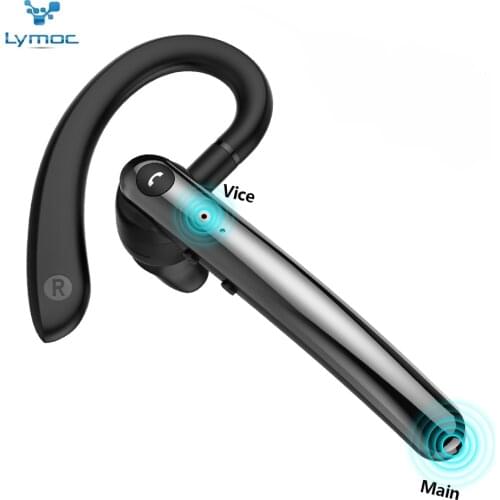 Lymoc F990 Bluetooth Headsets 5.0 Dual Mic Smart Human Voice ENC Noise Cancelling Wireless Earphones Handsfree Ear for Truckers