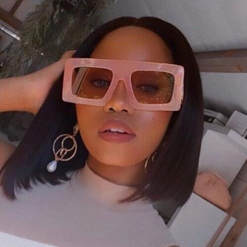 One Piece Print Square Sunglasses For Women Vintage Oversized Hop Hop Glasses Female Gradient Uv400 Shades Men Punk 2020 New