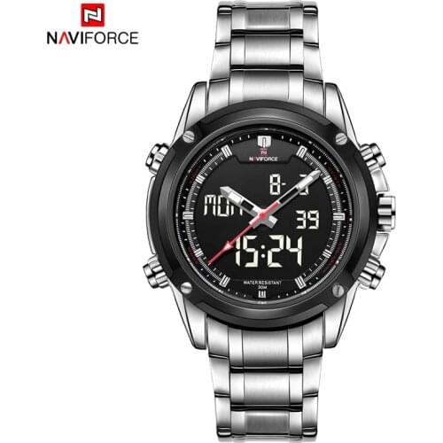 NAVIFORCE 9050 Men Watches Top Luxury Brand Military Waterproof LED Digital Sport Mens Clock Male Wrist Watch relogio masculino