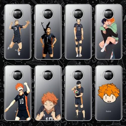 Anime volleyball boy cut Phone Case Transparent for Xiaomi mi Redmi note 10 t 8 9 pro lite 11 Samsung S 8 9 10 20