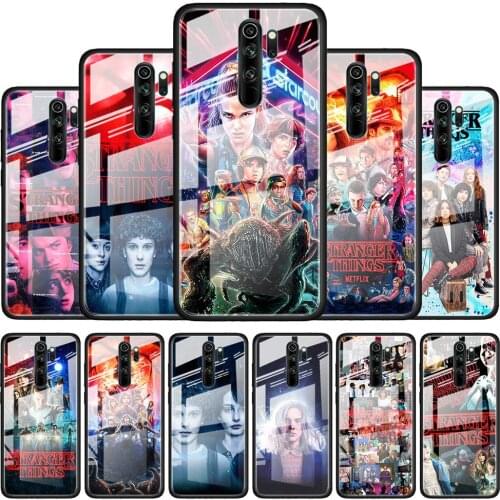 Stranger Things for Xiaomi Redmi K40 K30 K20 Pro Plus 9C 9A 9 8A 7 Luxury Shell Tempered Glass Phone Case Cover