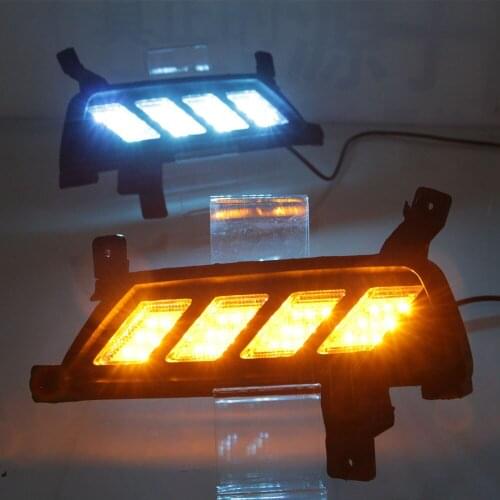 CSCSNL 1Pair Car LED DRL Daytime Running Lights Turn signal lamp For MG ZS 2017 2018 2019 Fog Lamp Covers