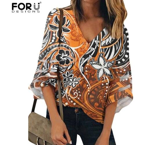 Блузки с коротким рукавом FORUDESIGNS China At AliExpress