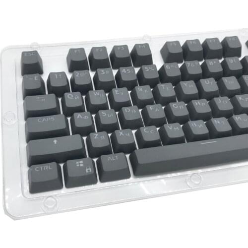 104 Keys Russian Backlit PBT Keycap OEM Profile Double Shot Backlight Keycaps for Cherry MX Mechanical Keyboard