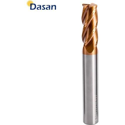 1PCS End Mill 8mm Long 75mm Tungsten Carbide CNC Milling Nose Radius 0.5mm Cutters HRC55 for work material steel wood plastic