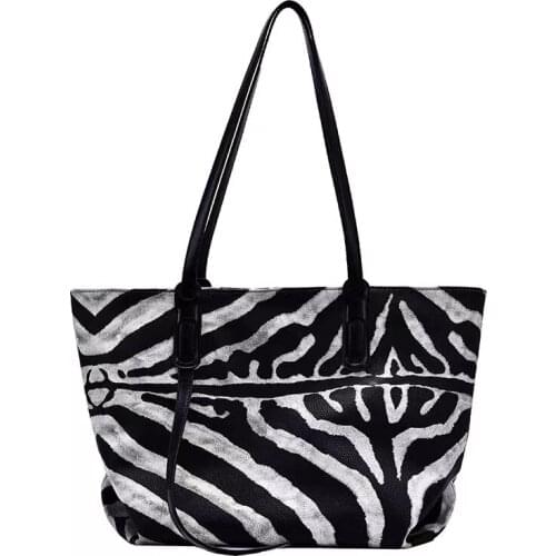 Purses and Handbags Luxury Designer Fashion Zebra Pattern Ladies Tote Bag Large Capacity Shoulder Bag