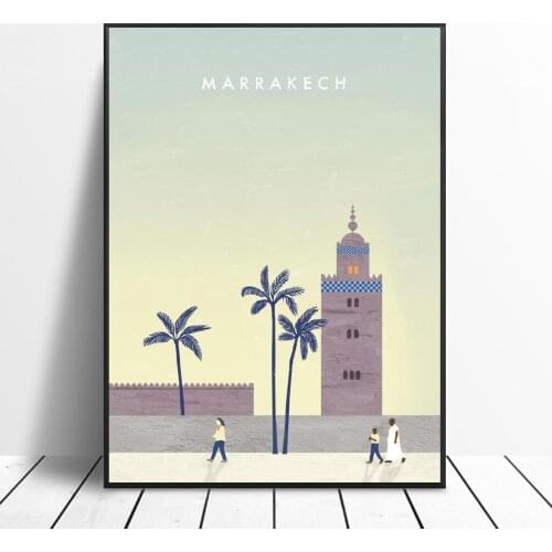 Marrakech Canvas Travel Poster Prints Home Wall Art Decor Painting