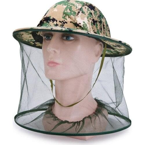 Face Mask Protective Net Cover Cap Fish Beekeeping Cap Gauze Anti Mosquito Sun Protection Fishing Hat Jungle Field Hat