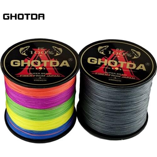 GHOTDA 300m 500m 1000m 25LB - 120LB PE Multifilament 12 Strands Braid Line Ocean Fishing Super Strong Carp Braided Fishing Line