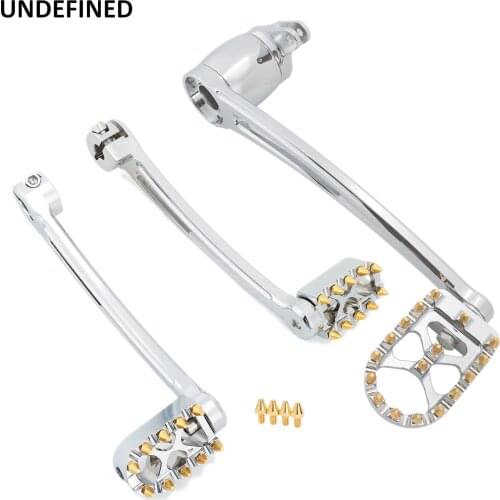 Brake Arm Shift Lever Kits MX Golden Shifter Pegs for Harley Touring Road King Street Electra Glide Road Glide Trike 2008-2013