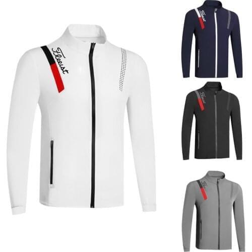 New Autumn Golf Clothing Mens Long Sleeve Jacket Leisure Warm Breathable Clothing Long Sleeve Jacket Outdoor