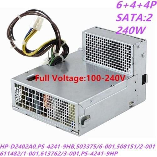 New PSU For HP Z200 4000 240W Power Supply HP-D2402A0 PS-4241-9HB HP-D2402E0 508151/611482/613762-001 PS-4241-9HP D10-240P1A
