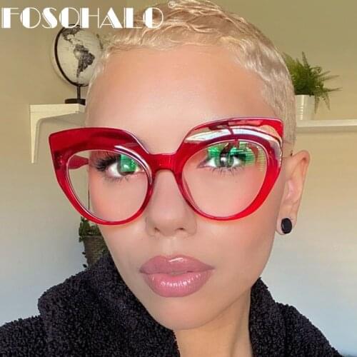 Cat Eye Optical Glasses Women Men Vintage Clear Glasses Eyeglasses Frame Transparent Lens Spectacle Frame Prescription Unisex