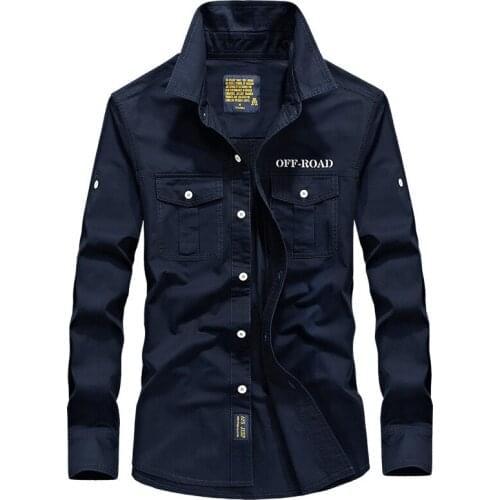 Fashion Military Army Shirt Men 2021 Spring Autumn 100% Cotton Long Sleeve Mens Shirts Plus Size S-6XL Tactical Mens Clothing