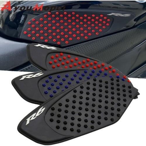 R 6Motorcycle Anti Slip Tank Pad 3M Side Gas Knee Grip Traction Pads Protector Sticker For Yamaha R6 2008-2015