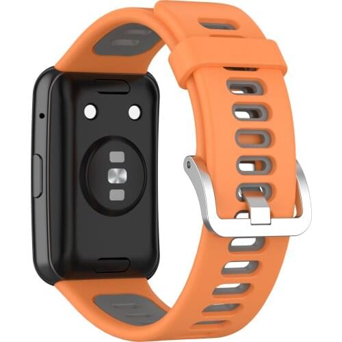 For Huawei Watch Fit Double Color Sports Silicone Strap Band Watchband For Huawei Fit Smartwatch Bracelet Straps accessories