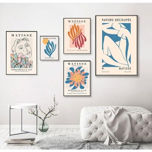 Retro Matisse Poster And Prints Abstract Nude Wall Art Canvas Painting Colorful Plant Picture For Living Room Nordic Home Decor